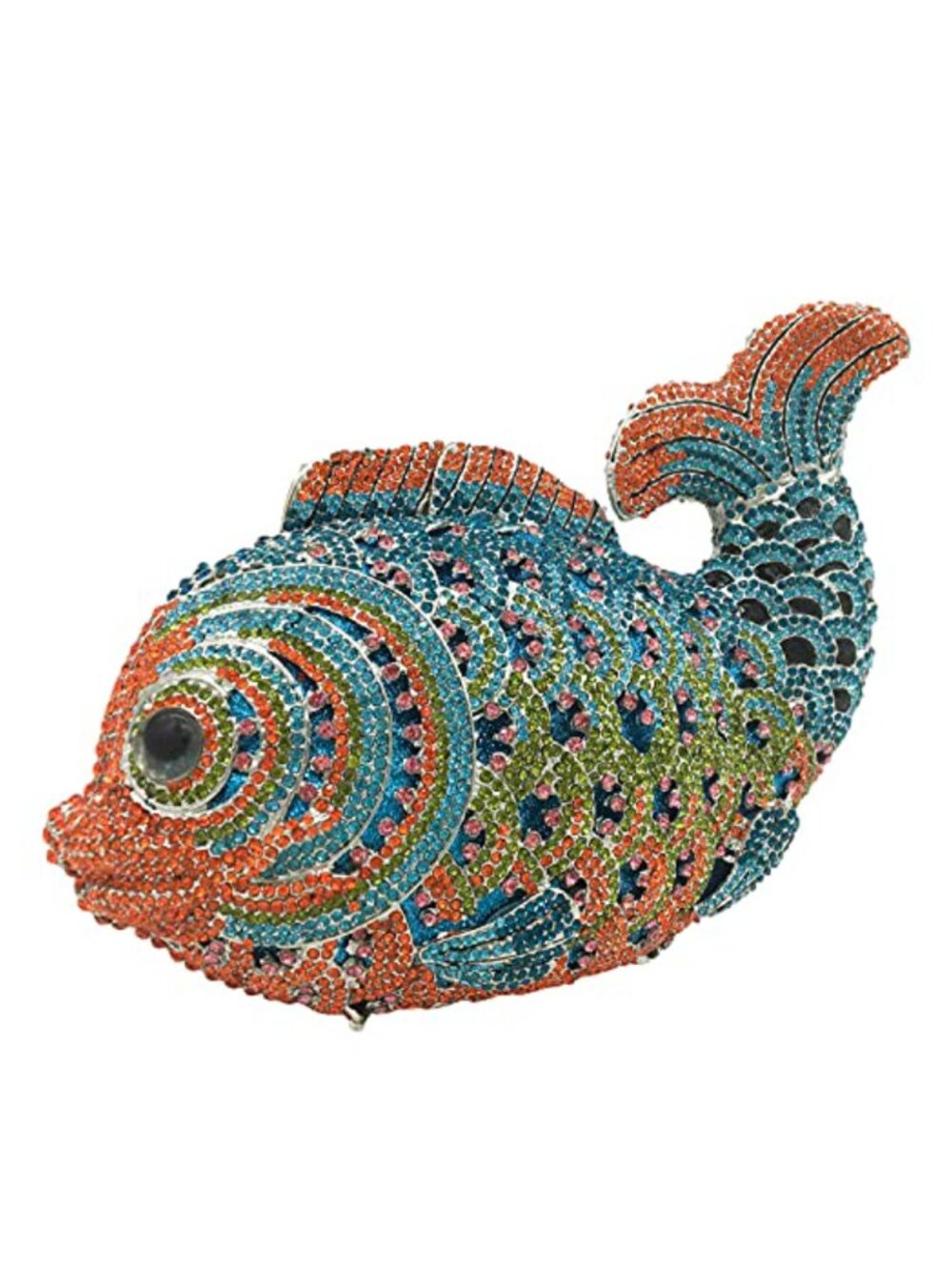 Crystal Fish Clutch Evening Bag Handmade Rhinestone Minaudiere